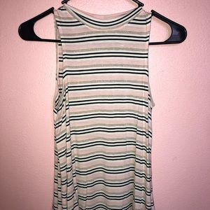 Pink and black striped Justice Tank